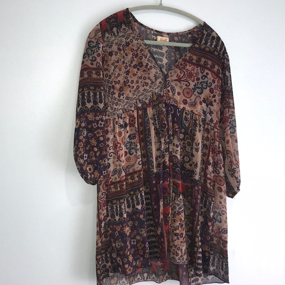 Sheer, Patterned Dress